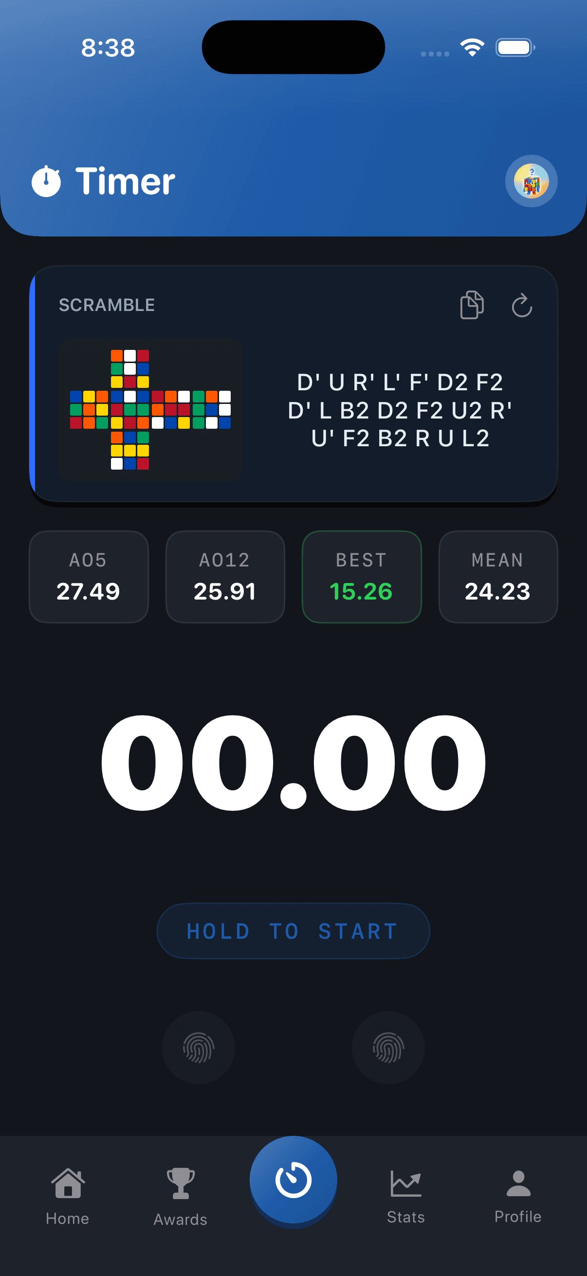 CuberPal Timer Interface