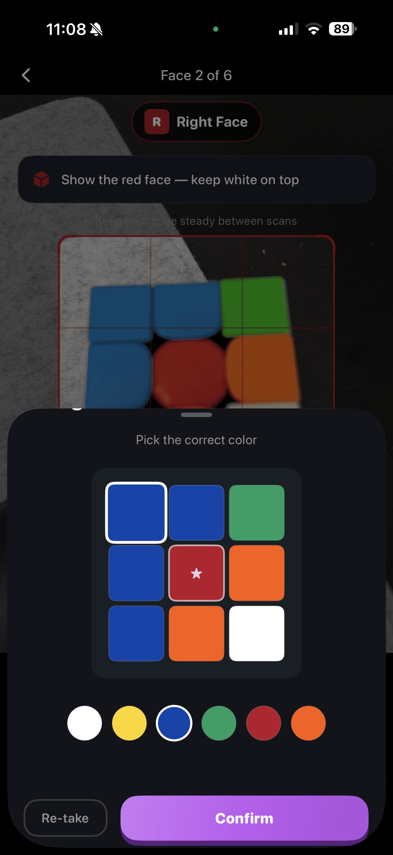 Cube Solver Color Recognition