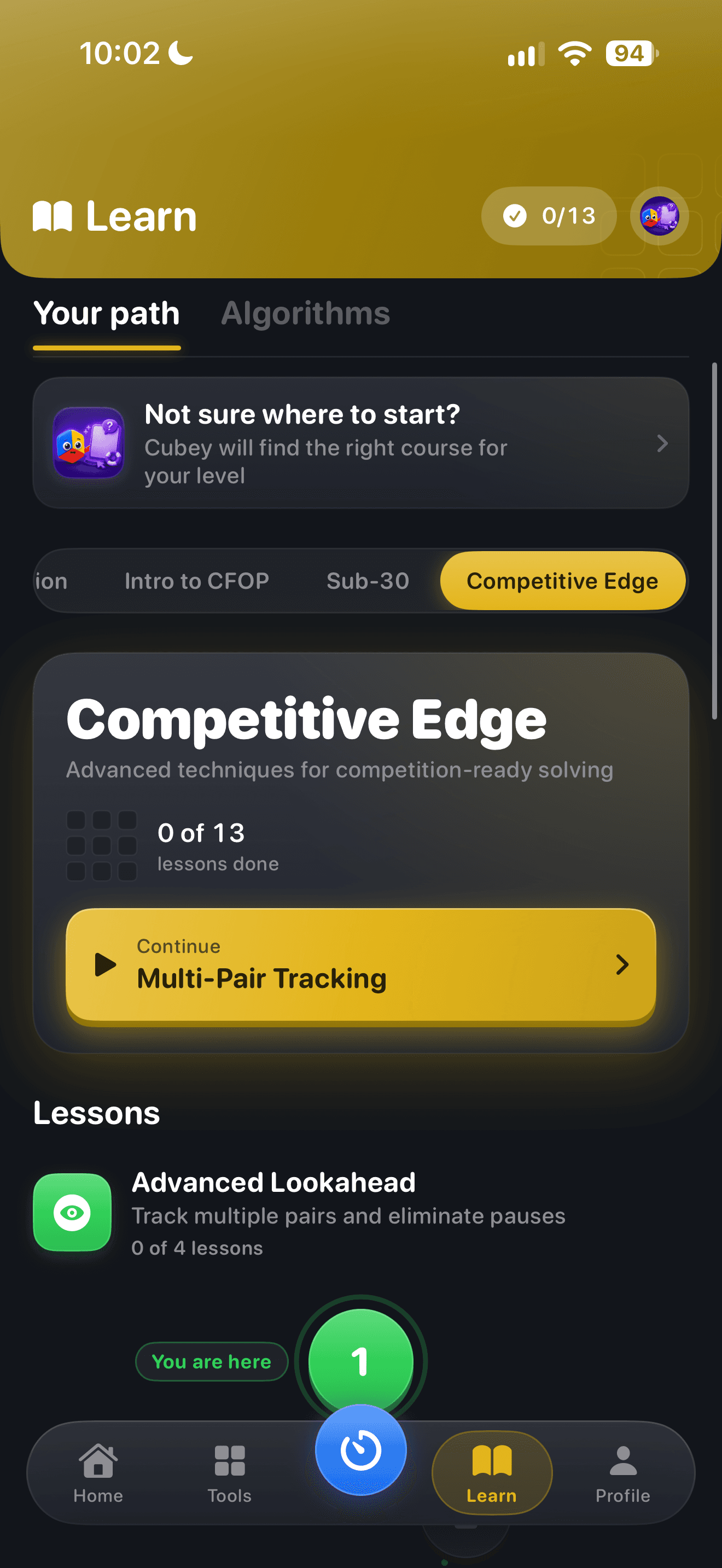 CuberPal redesigned Competitive Edge course with advanced lookahead lessons