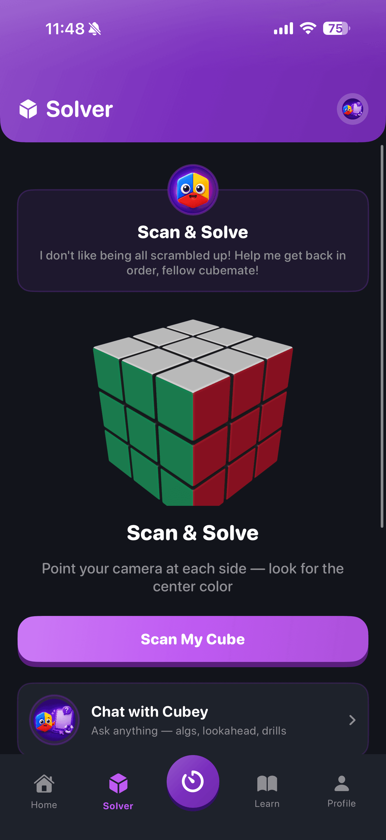 Cube Solver Scanning